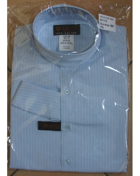 ARIAT Women's Victory Show Shirt, Blue Stripe
