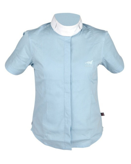 Red Horse Elastic Show Shirt, LANGE mouw, Powder blue