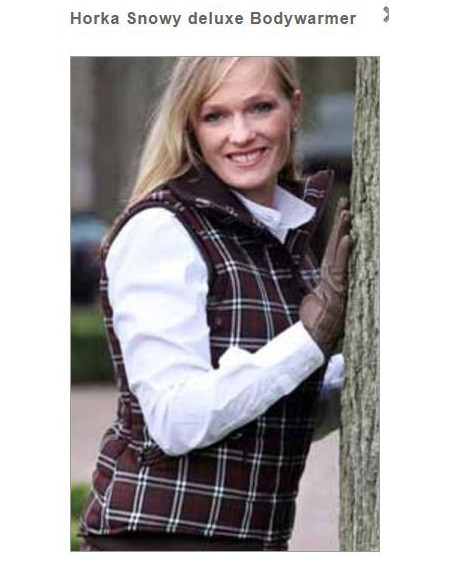 Horka Snowy Deluxe bodywarmer, bruin geruit