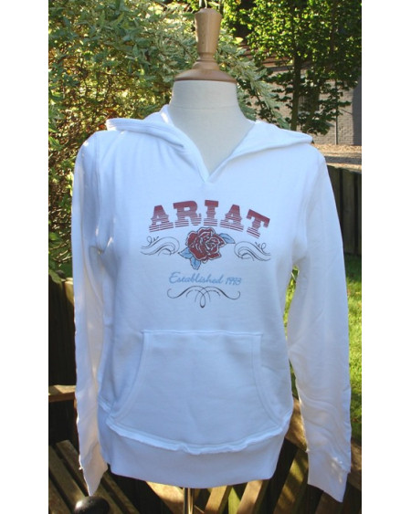 ARIAT Rose Hoodie, Wit