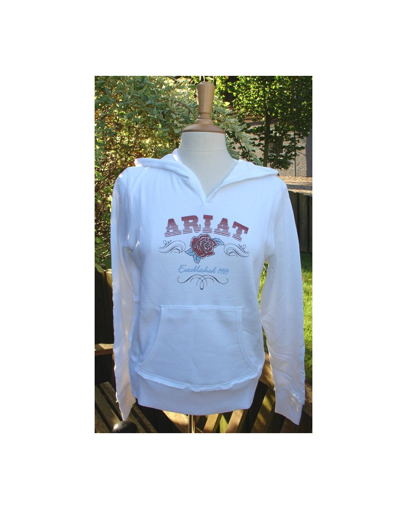 ARIAT Rose Hoodie, Wit