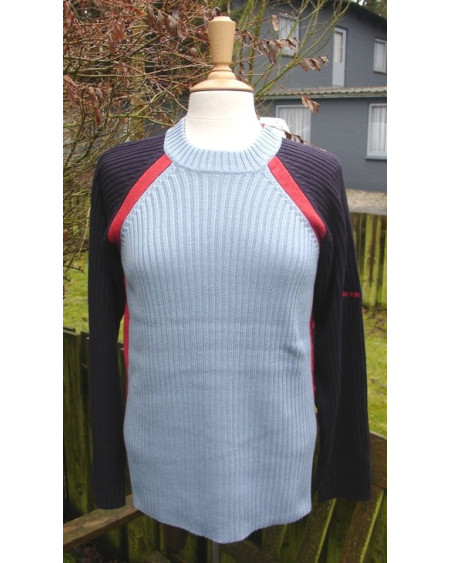 Mountain Horse Denver trui, Lichtblauw/Donkerblauw/Rood