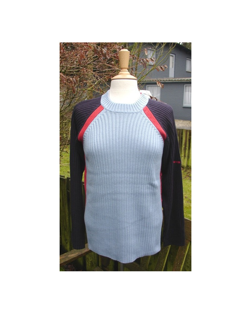 Mountain Horse Denver trui, Lichtblauw/Donkerblauw/Rood