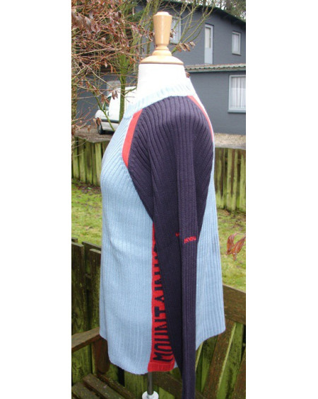 Mountain Horse Denver trui, Lichtblauw/Donkerblauw/Rood