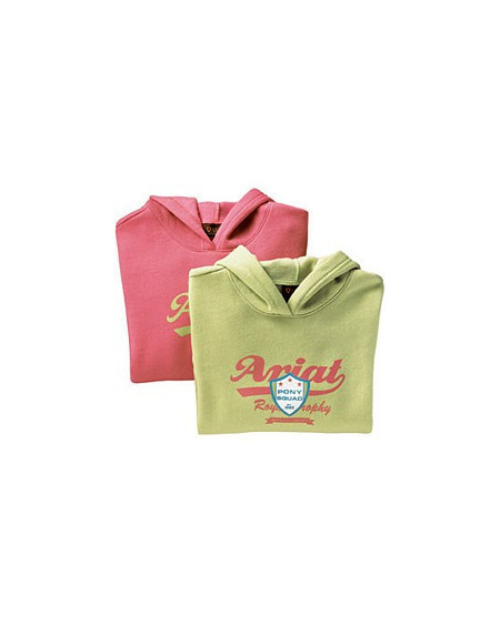 ARIAT Girl Pony Squad Hoodie, lime