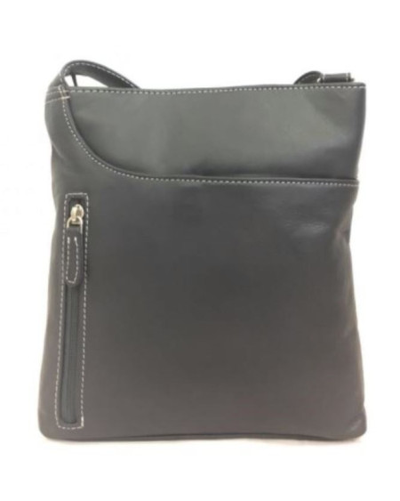 Cinino leren schoudertas 1940/5, donkerblauw,  22x24x4 cm