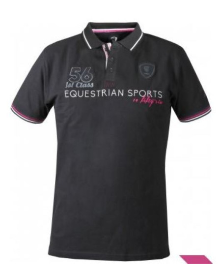 Horka heren poloshirt, Zwart