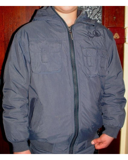 BR Kinder Bomberjack, blauw, 128 (valt als 140)