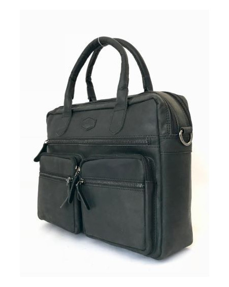 Old West Kingsville cowboytas/laptoptas 16538, zwart