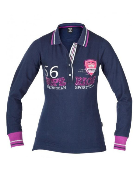 Horka poloshirt Sparkle, Cyclam, 164 (valt als 152)