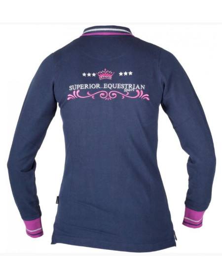 Horka poloshirt Sparkle, Cyclam, 164 (valt als 152)