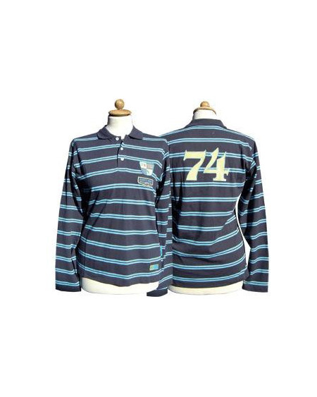 Harry's Horse Longsleeve Shirt Atlas, blauw gestreept