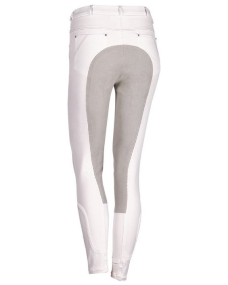 Harry's Horse rijbroek Milwaukee Plus, Wit met grijs kunstleren zitvlak