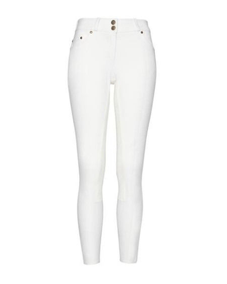 Mountain Horse Jessie rijbroek, stoffen knie, Wit, 36