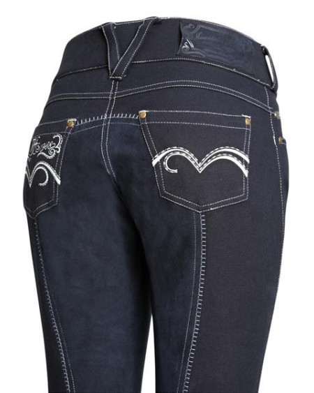 Mountain Horse Jessie rijbroek, stoffen knie, Wit, 36