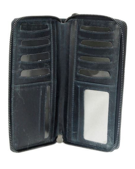 MicMacBags portemonnee 16389, dubbel, jeansblauw