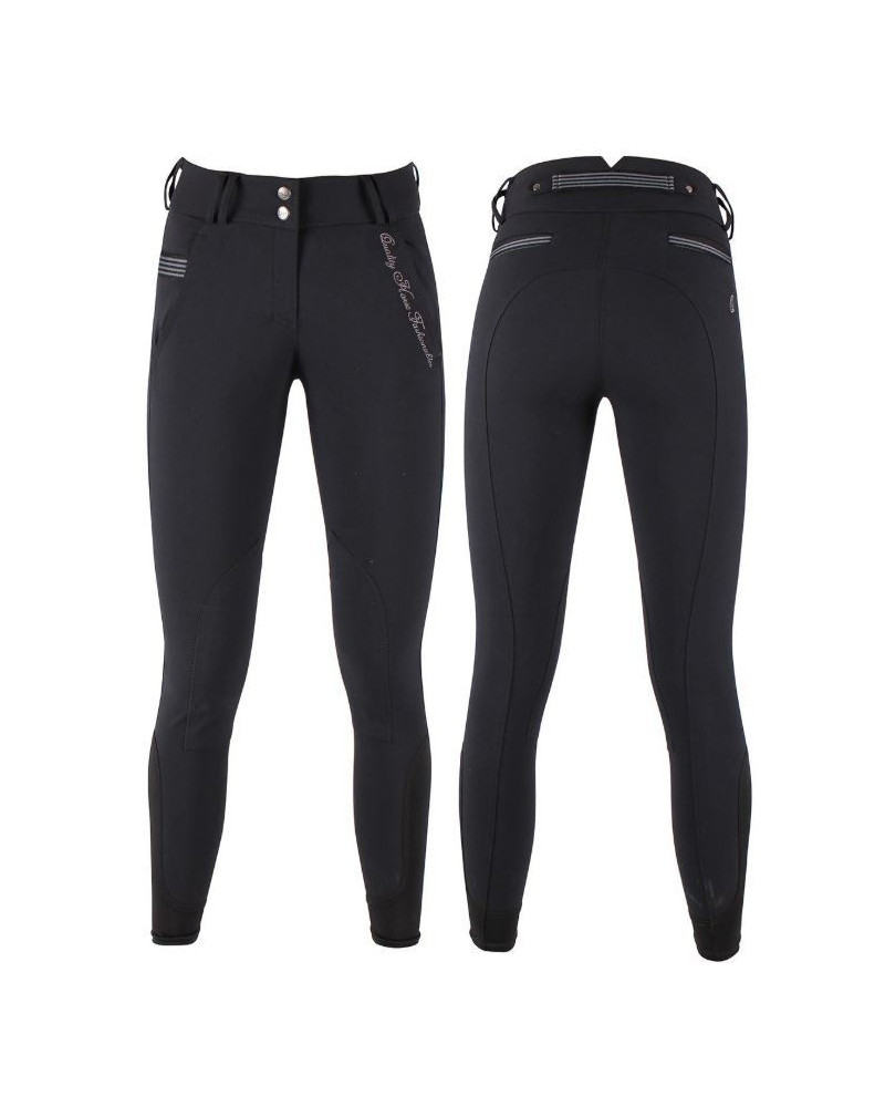 QHP rijbr Liz, Kunstleren Zit, Zwart