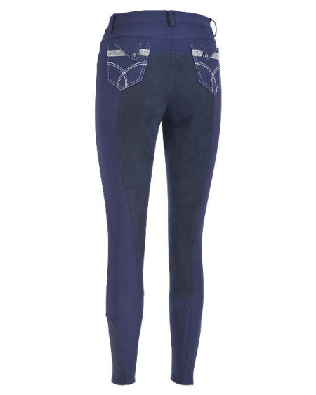 Busse Rijbroek Sevilla Pro M Bling, Kunstleren Zitvlak En Grip, Navy