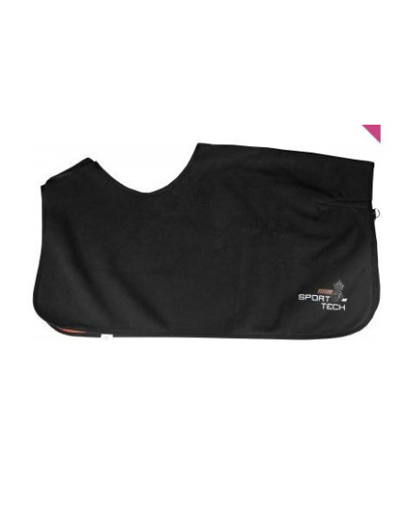 Horka Uitrijdeken Fleece Reversible Sport Tech, Zwart/Oranje