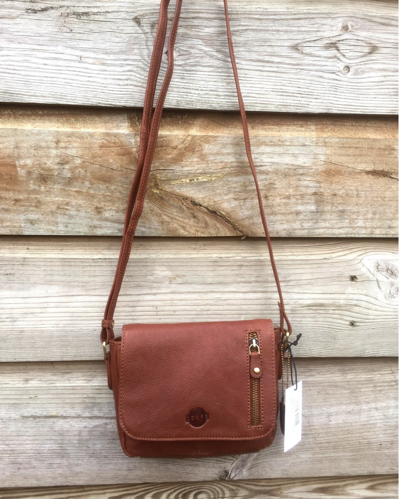 Løkke Rundleren LE-2 Schoudertasje, Cognac