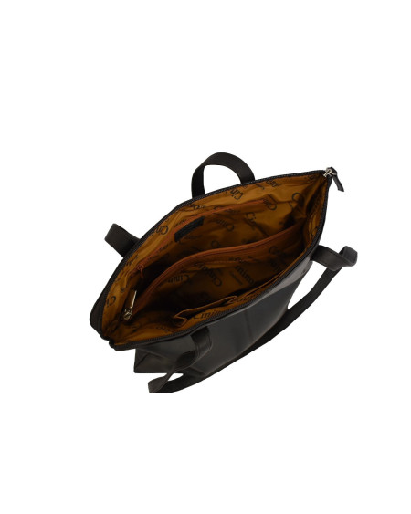 Cinino Leren Schoudertas Teneriffa 1154/2, Donkerbruin