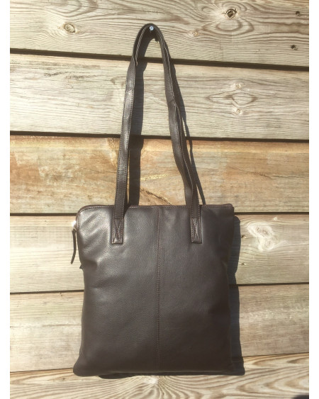 Cinino Leren Schoudertas Teneriffa 1154/1, Cognac