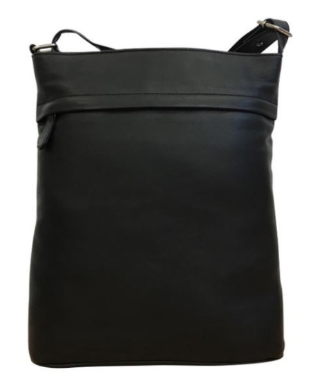 Cinino leren schoudertas Maxim 1465, Zwart