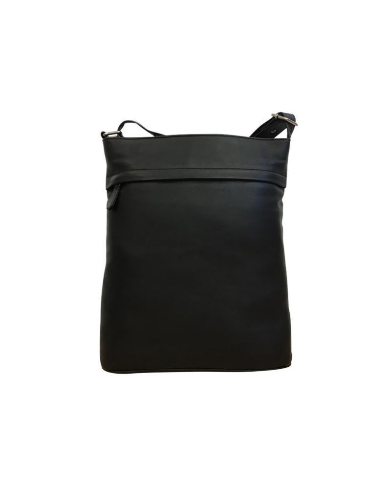 Cinino leren schoudertas Maxim 1465, Zwart