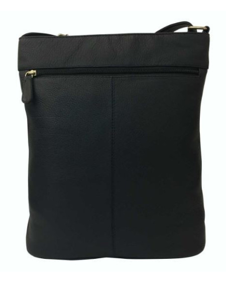 Cinino leren schoudertas Maxim 1465, Zwart