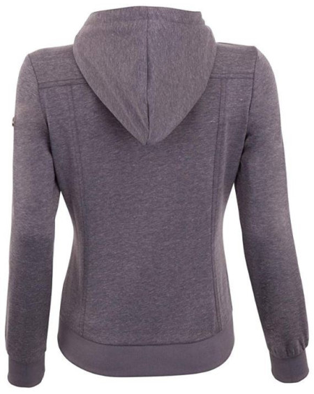 BR sweatvest met hoodie Ariel, grey melange