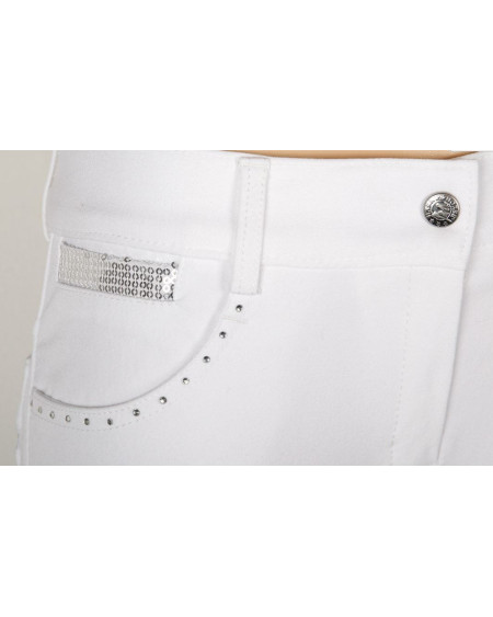 Harry's Horse Rijbroek Jewels Silicon, Wit