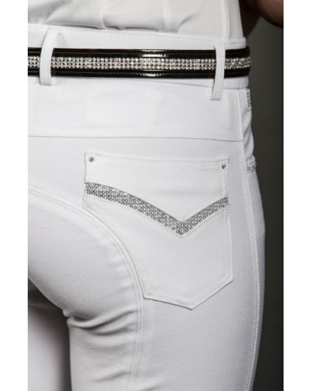 Harry's Horse Rijbroek Jewels Silicon, Wit