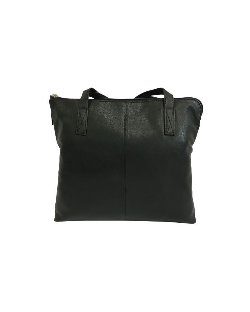 Cinino Leren Schoudertas 1221, Zwart