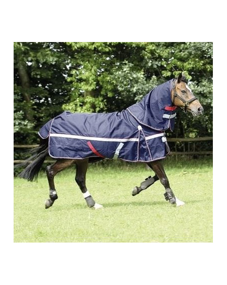 Kavalkade fleece gevoerde Outdoordeken Polar I met afneembaar halsstuk, Blue Print