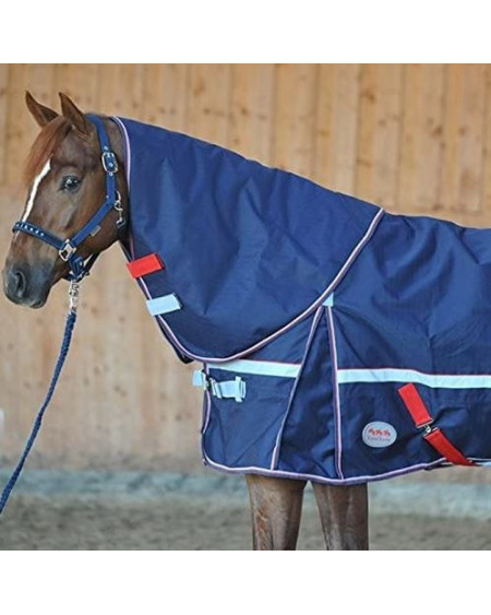 Kavalkade fleece gevoerde Outdoordeken Polar I met afneembaar halsstuk, Blue Print