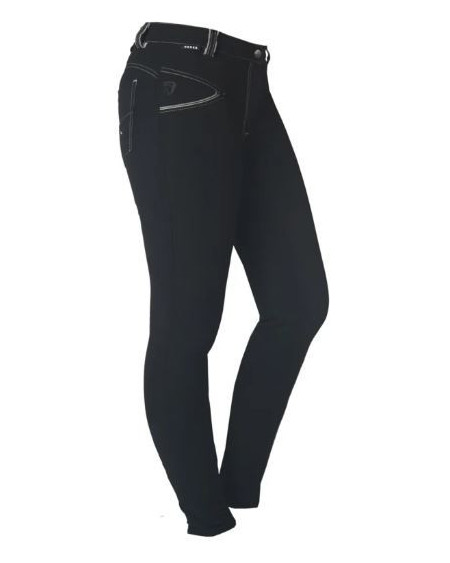 Horka rijbroek Belgrad, kunstleren zitvlak, Caviar