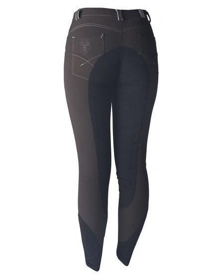 Horka rijbroek Belgrad, kunstleren zitvlak, Donker Olijf