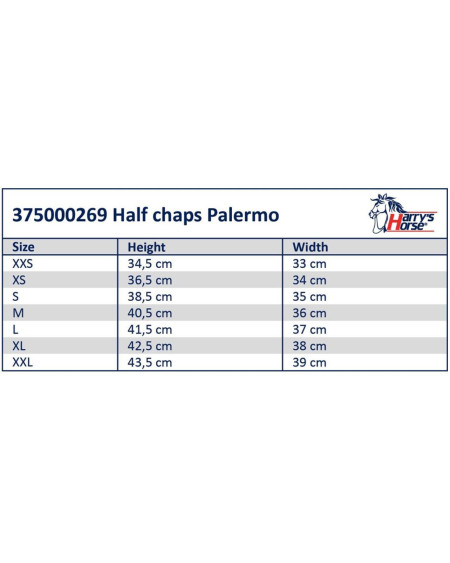 Harry's Horse minichaps Palermo, Zwart/Zilver