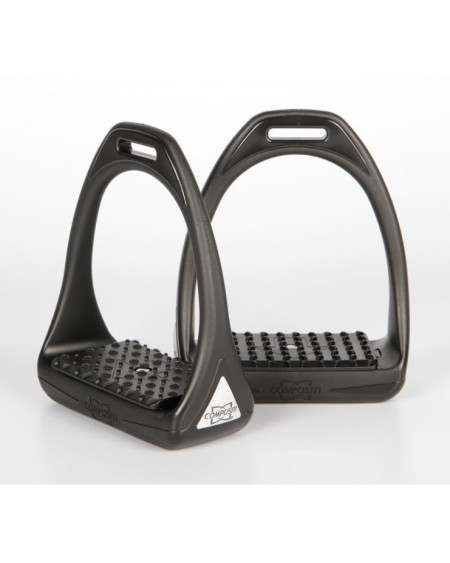 Harry's Horse stijgbeugels Compositi Reflex Reflective, Zwart