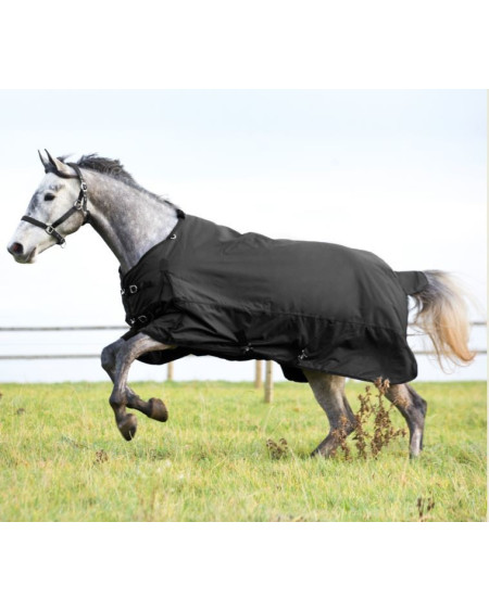 Sterke 1200D 200grams Horze Nevada regendeken, Zwart