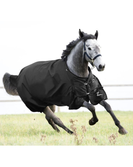 Sterke 1200D 200grams Horze Nevada regendeken, Zwart