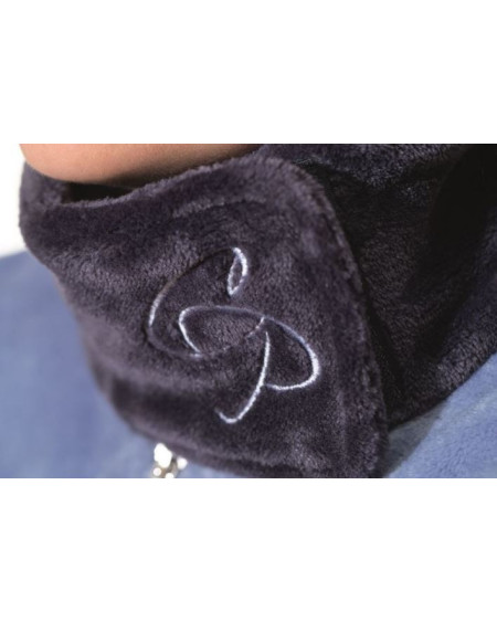 HKM fleecejas/-vest Armonia met opstaande kraag, Rookblauw