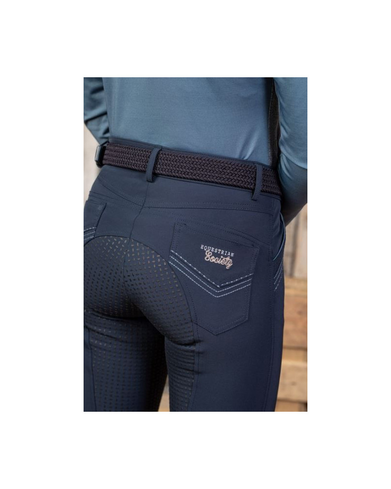 HH rijbroek Equestrian Society Pearl Full Grip, Navy