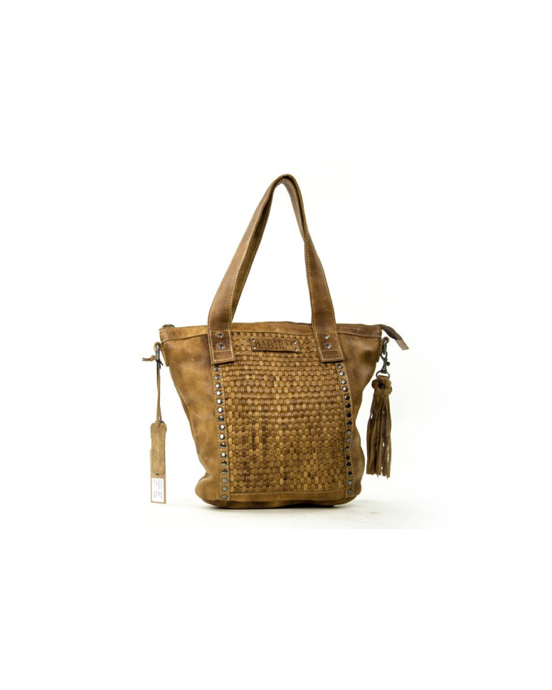 Stoere LEREN Bag2Bag Byblos shopper/tas