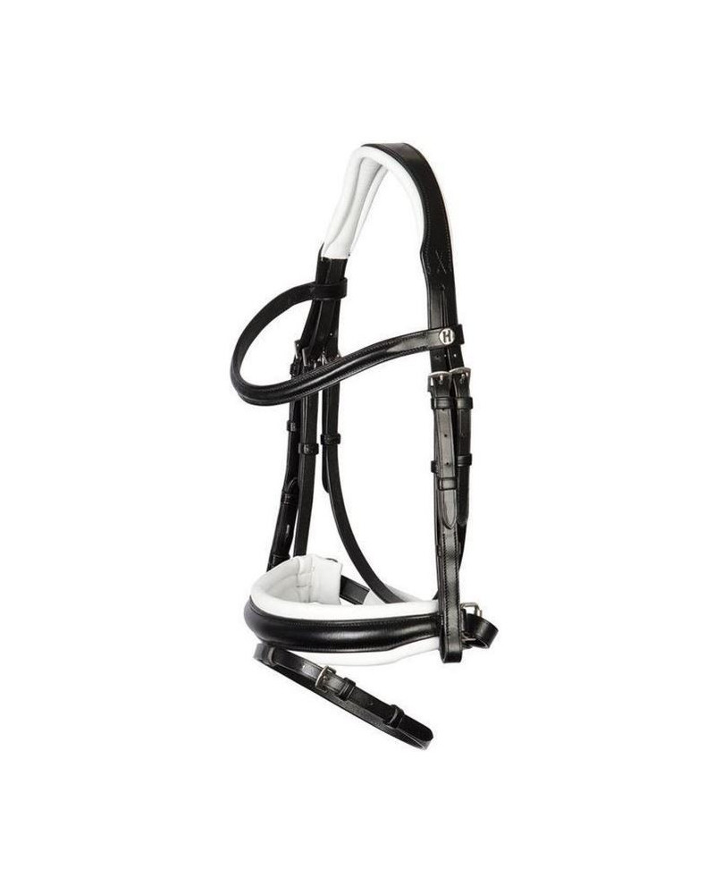 Harry's Horse hoofdstel Delicate m aansnoerneusriem, Zwart/Wit