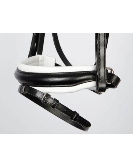 Harry's Horse hoofdstel Delicate m aansnoerneusriem, Zwart/Wit