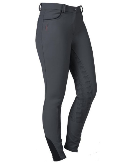 Horka waterafstotende rijbroek Dynasty m siliconen zit, Antraciet