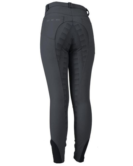 Horka waterafstotende rijbroek Dynasty m siliconen zit, Antraciet