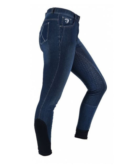 Horka Junior Jeans rijbroek Roma, blauw