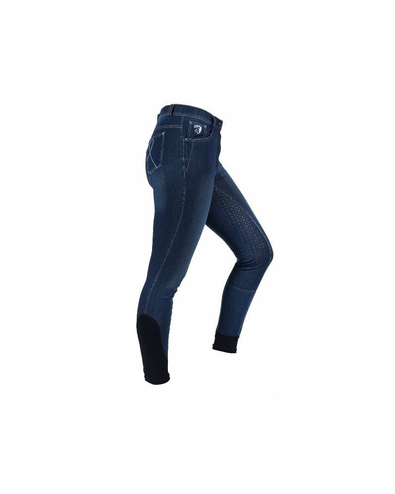 Horka Junior Jeans rijbroek Roma, blauw